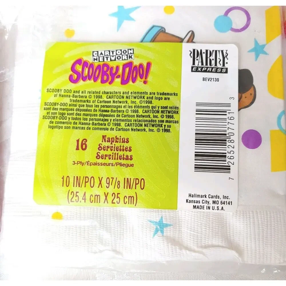 Decoupage Paper Napkins Scooby Doo Happy Birthday USA Vintage Cartoon Network